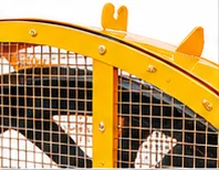 Close-up of the toka machine guard