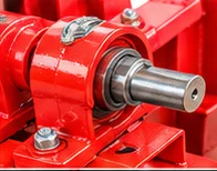 Close-up of the toka machine shaft and bearing